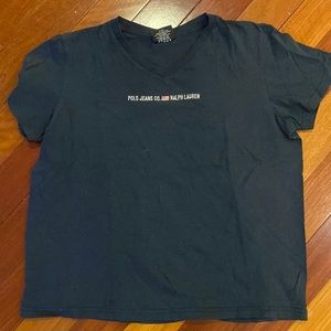 Polo Jeans Ralph Lauren V Neck Top T Shirt